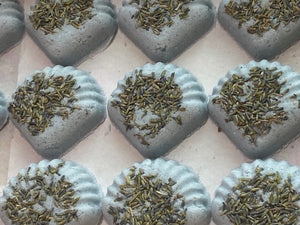 Blue Tansy CBD Bath Bombs with Butterfly Pea Flower & Dried Lavender Flowers