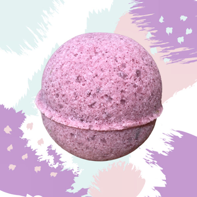 Patchouli Bath Bombs with Beet Root Powder & Dried Lavender Flowers