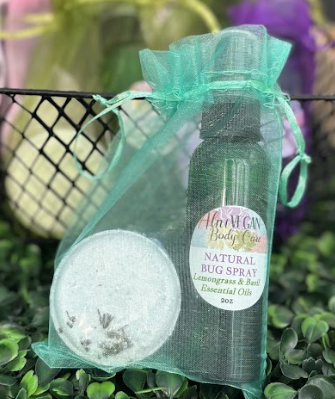 *NEW* 2oz Lemongrass Bug Spray & Aromatherapy Shower Steamer Gift Set