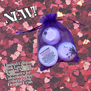 *LOW STOCK!*  Limited Edition Pink Lavender Menthol Shower Steamers for Valentines Day