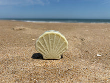 Seashell Bath Bomb on a beach