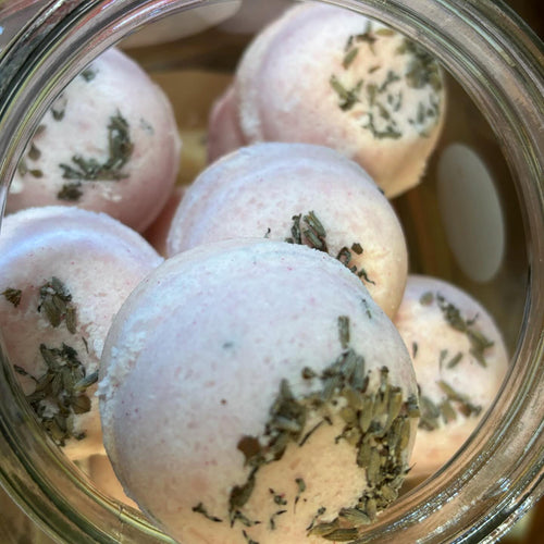 *NEW* Non-infused (Non-CBD) Bath Bombs! Lavender Eucalyptus colored with Dragon Fruit