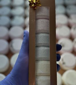 6-Pack Shower Steamer Variety Mix: 2x Lavender Eucalyptus; 2x Patchouli; 2x Yuzu Grapefruit Citrus