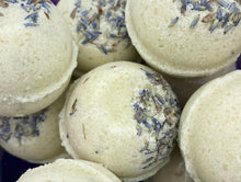 Lavender Rose Bath Bombs with Matcha Powder & Dried Lavender Flowers