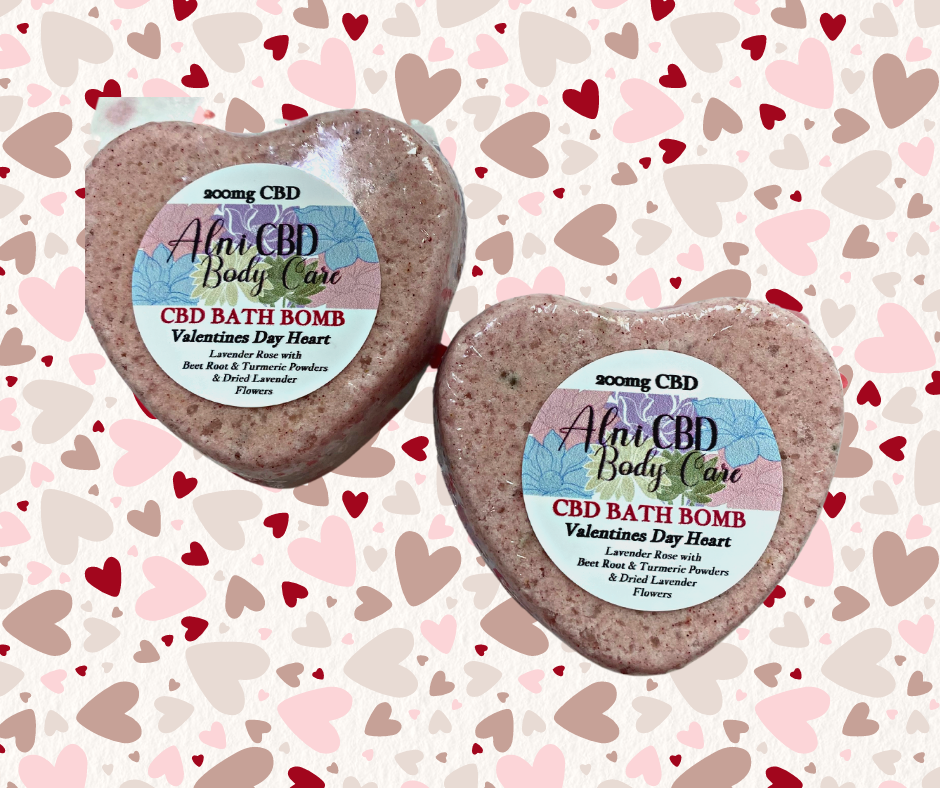 Valentines Day Bath Bomb Gift Box (2-Pack, 200mg each)