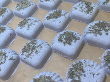 Blue Tansy Bath Bombs with Butterfly Pea Flower & Dried Lavender Flowers