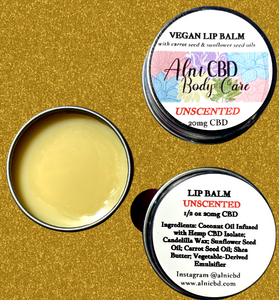Vegan CBD Lip Balm with Carrot Seed & Sunflower Seed Oils