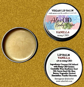 Vegan CBD Lip Balm with Carrot Seed & Sunflower Seed Oils